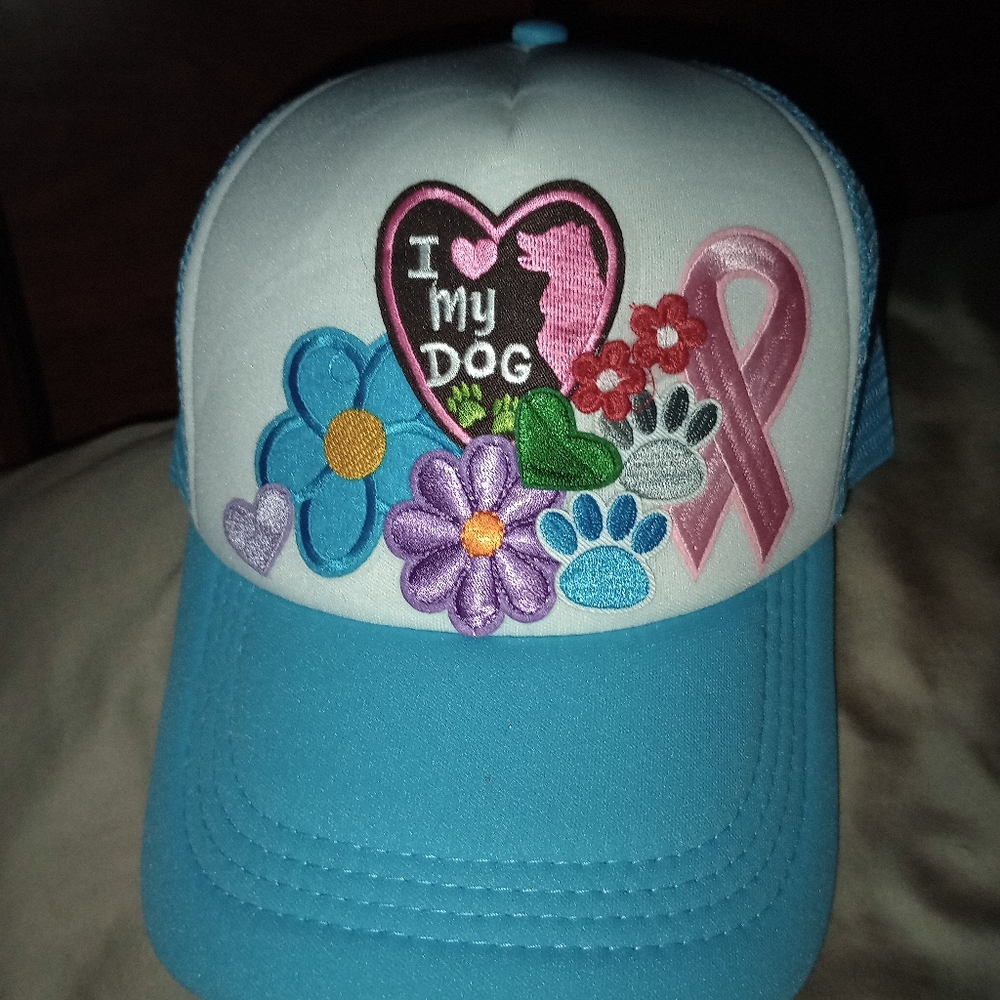 Trucker hat with patches